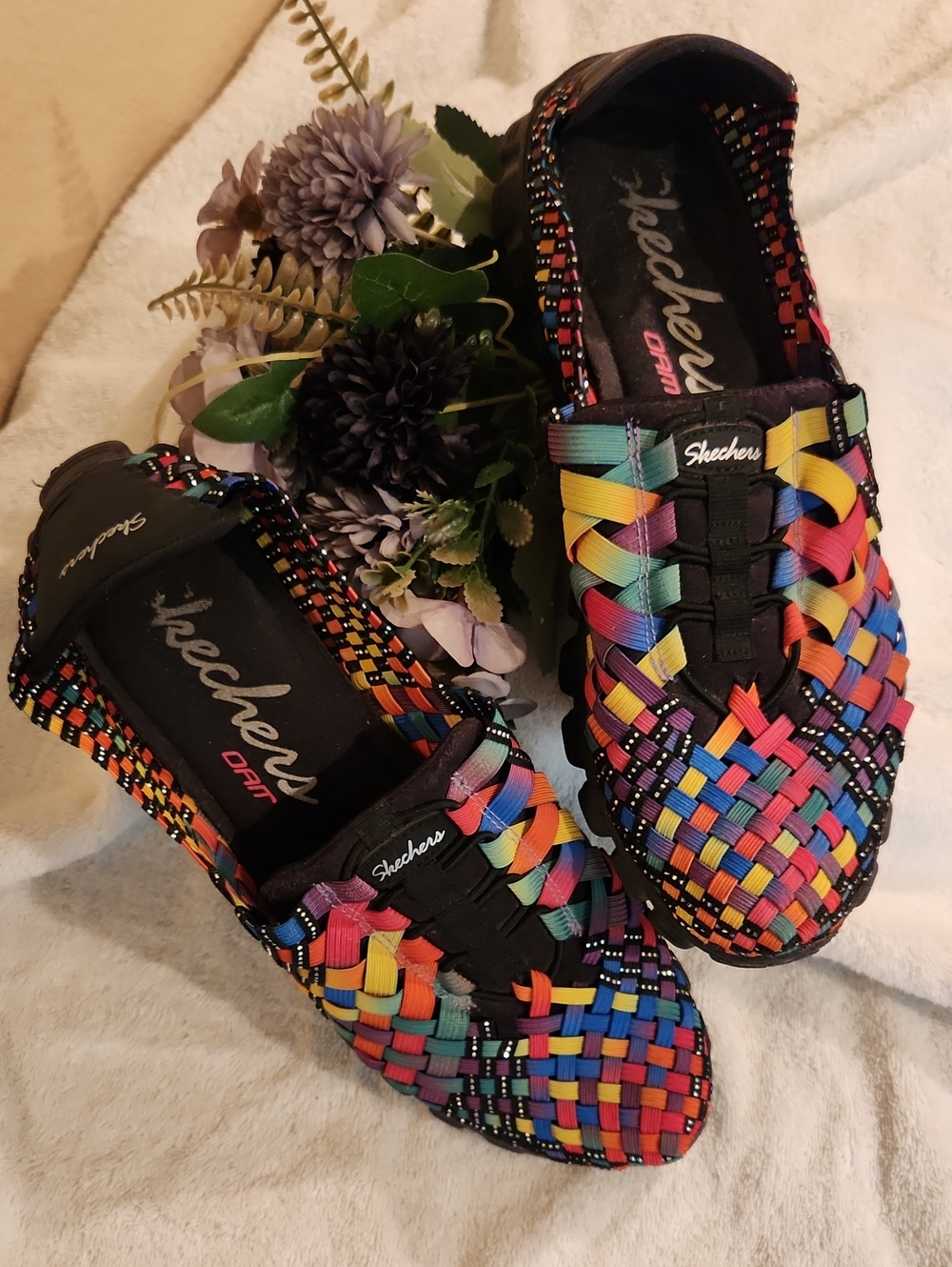 Skechers Women's Rainbow Woven Slip-On